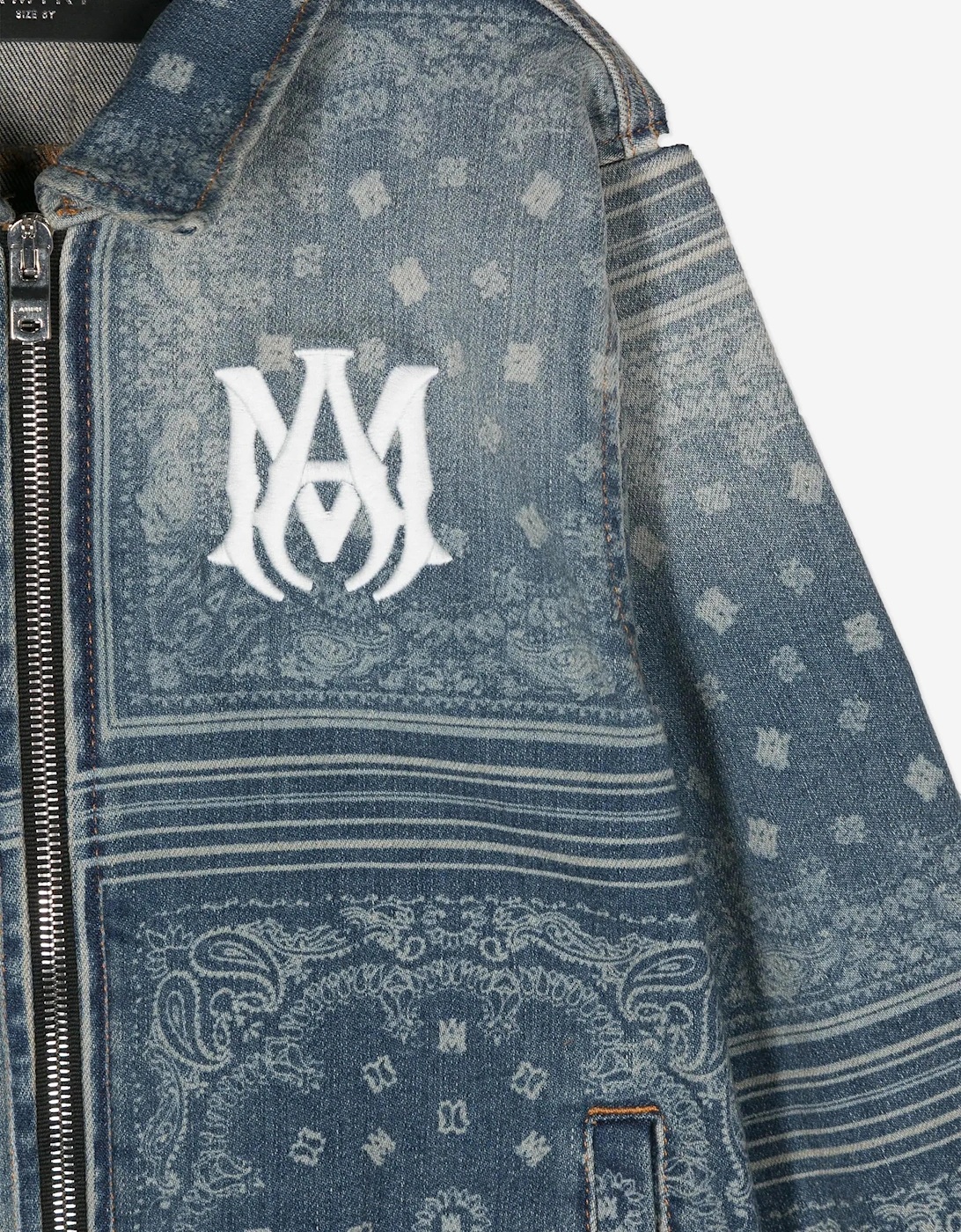 Kids MA Bandana Zip Jacket in Blue