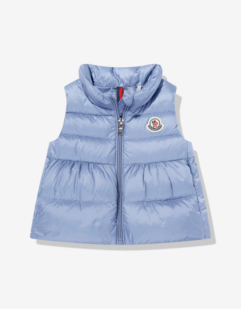 Baby Girls Hivette Down Padded Gilet in Blue