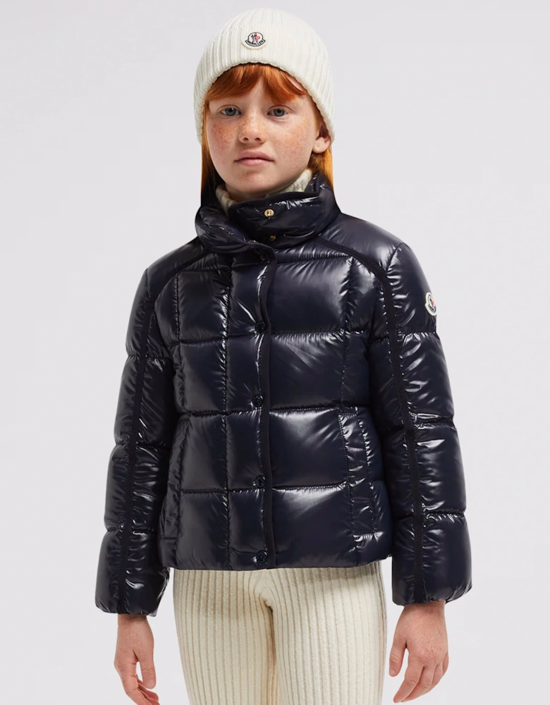 Enfant Girls Down Padded Selat Jacket in Navy
