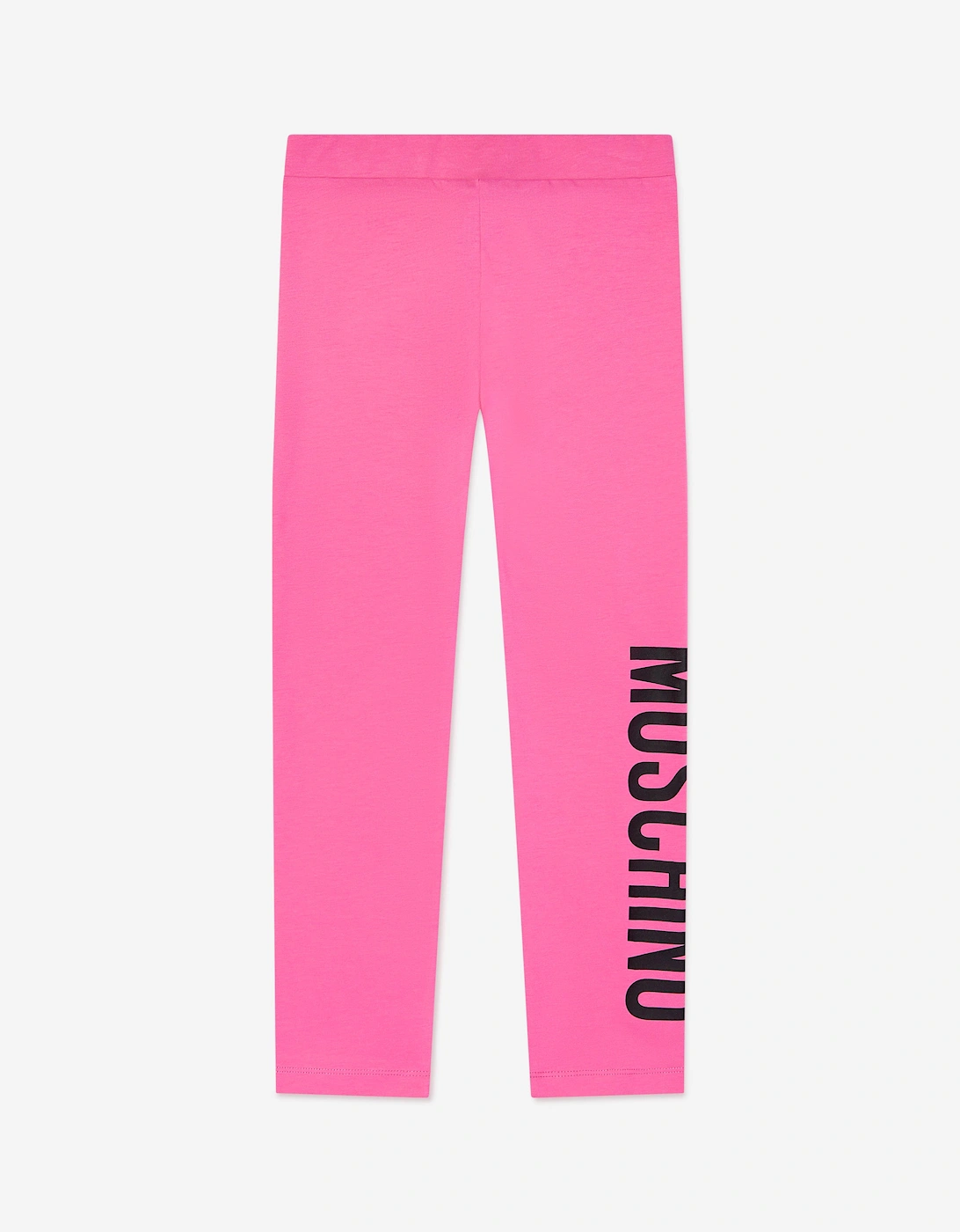 Moschino Girls Pink 'S Logo Print Leggings In - Size: 10 Years Kids