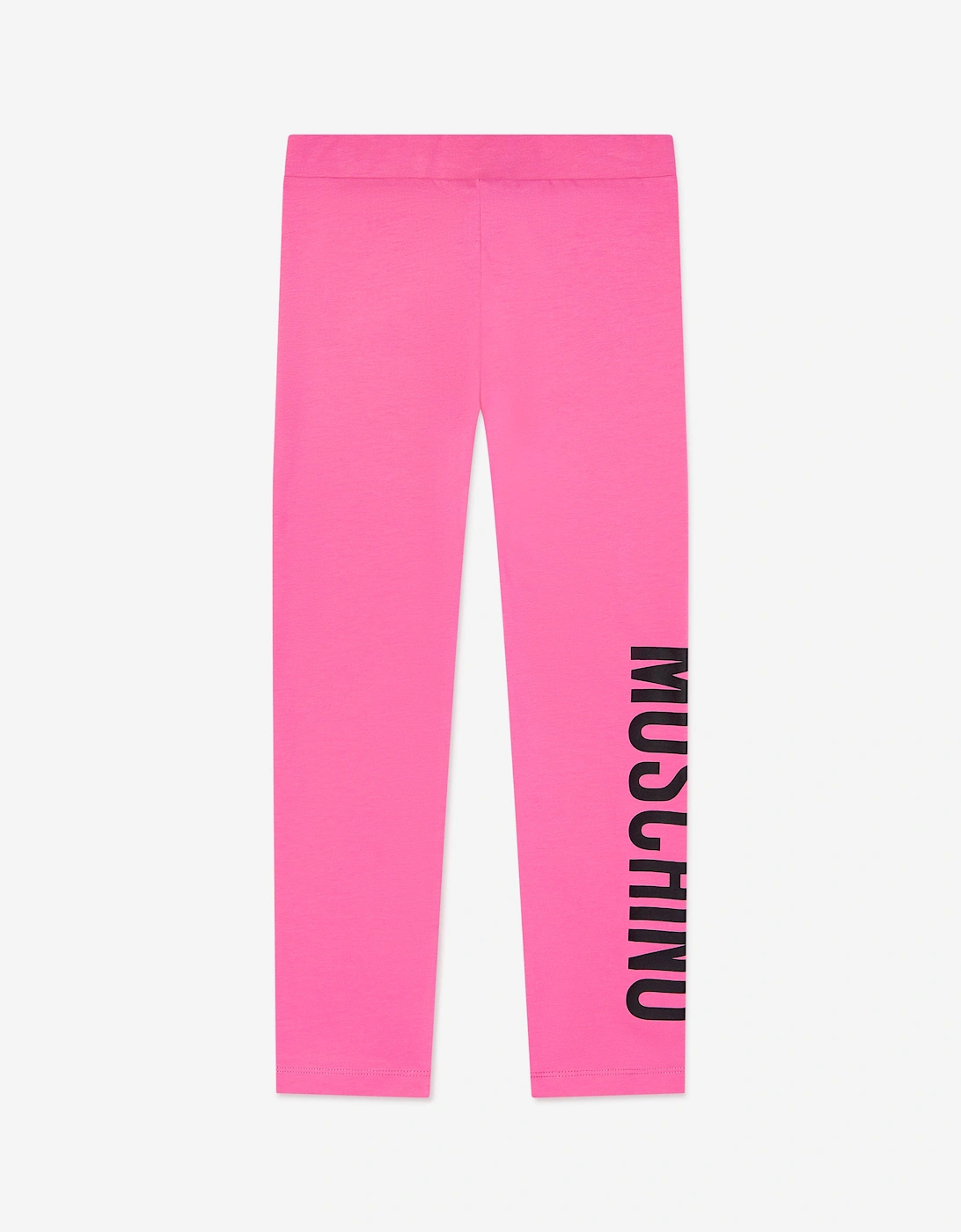 Girls Logo Print Leggings in Pink, 5 of 4