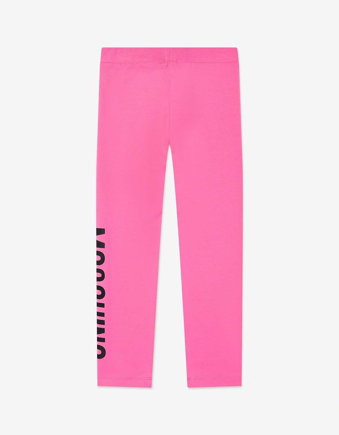 Girls Logo Print Leggings in Pink