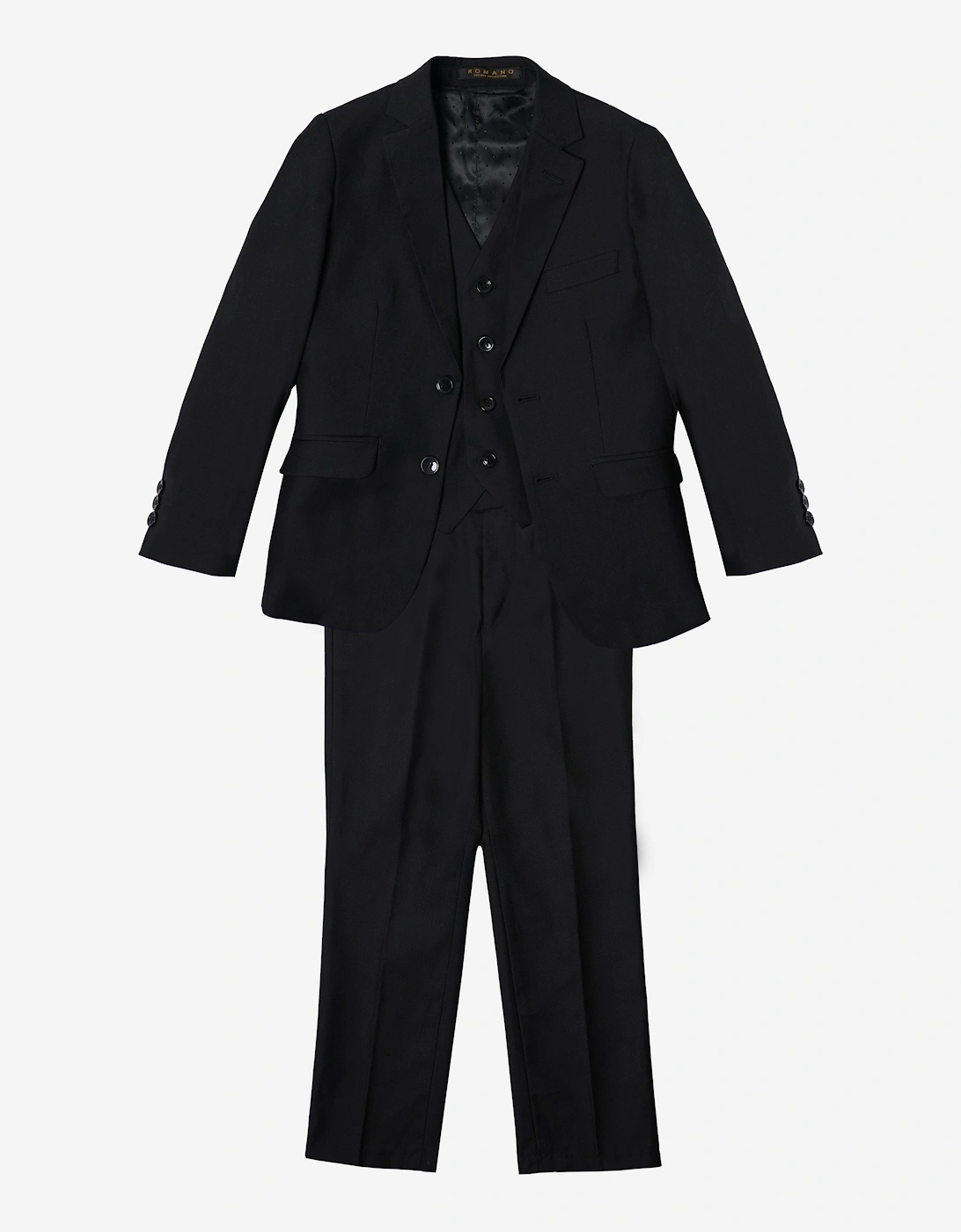 Romano Boys 3 Piece Suit in Black, 5 of 4