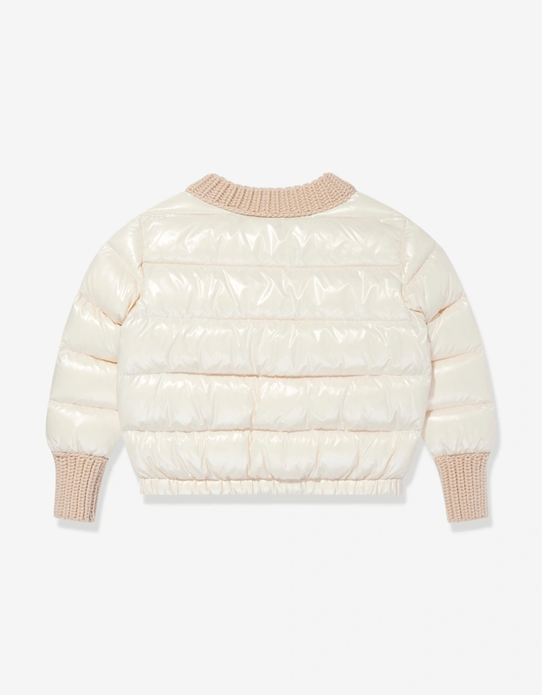 Enfant Girls Down Padded Arcelot Jacket in Ivory