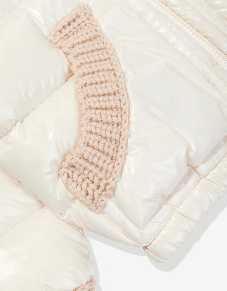 Enfant Girls Down Padded Arcelot Jacket in Ivory
