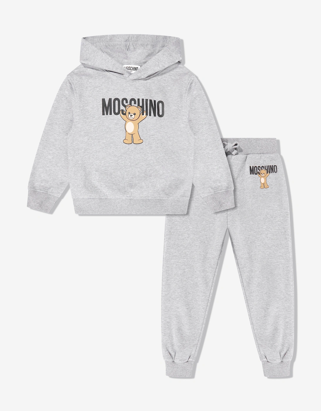 Kids Teddy Bear Logo Tracksuit in Grey, 5 of 4