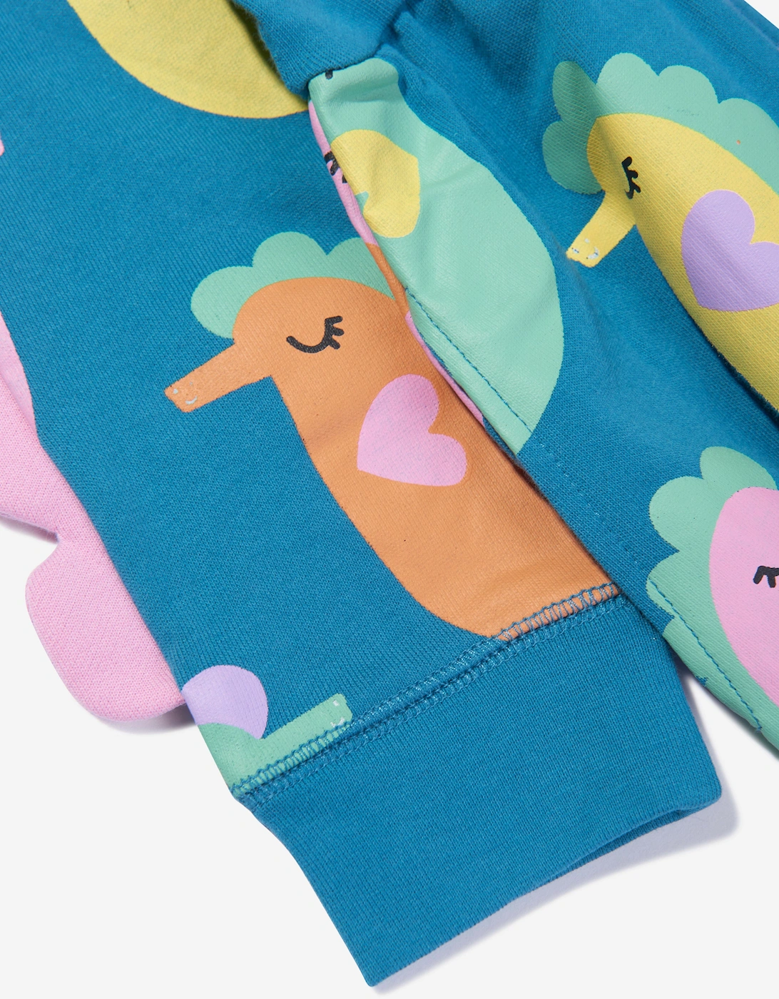 Girls Seahorses Jersey Dress in Blue