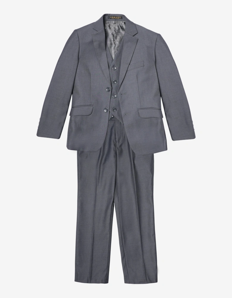 Romano Boys 3 Piece Suit in Grey