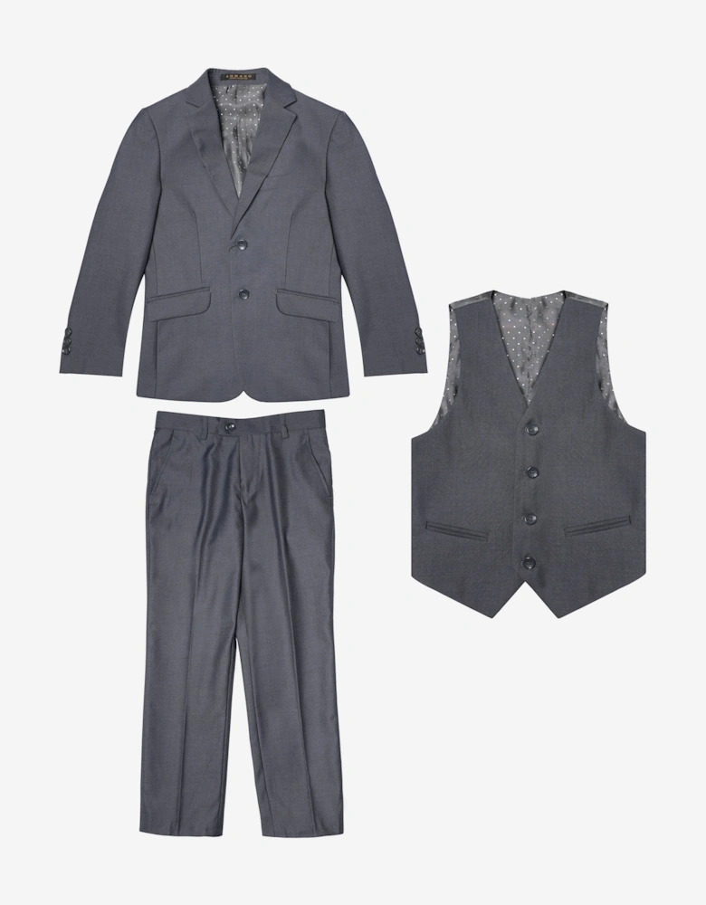 Romano Boys 3 Piece Suit in Grey