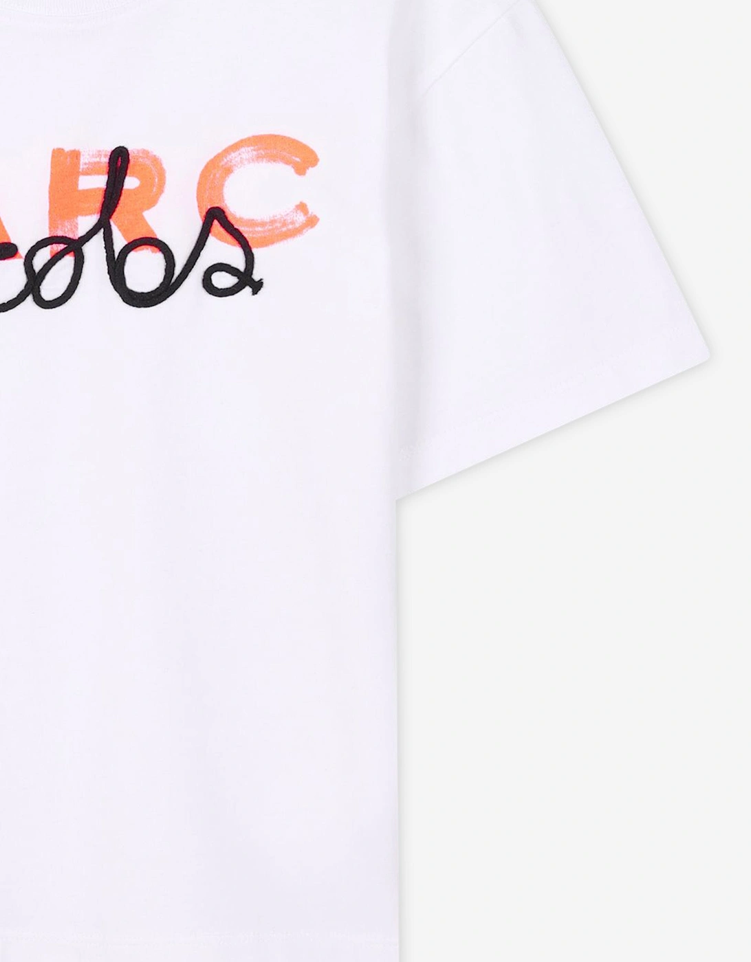 Boys Logo Print T-Shirt in White