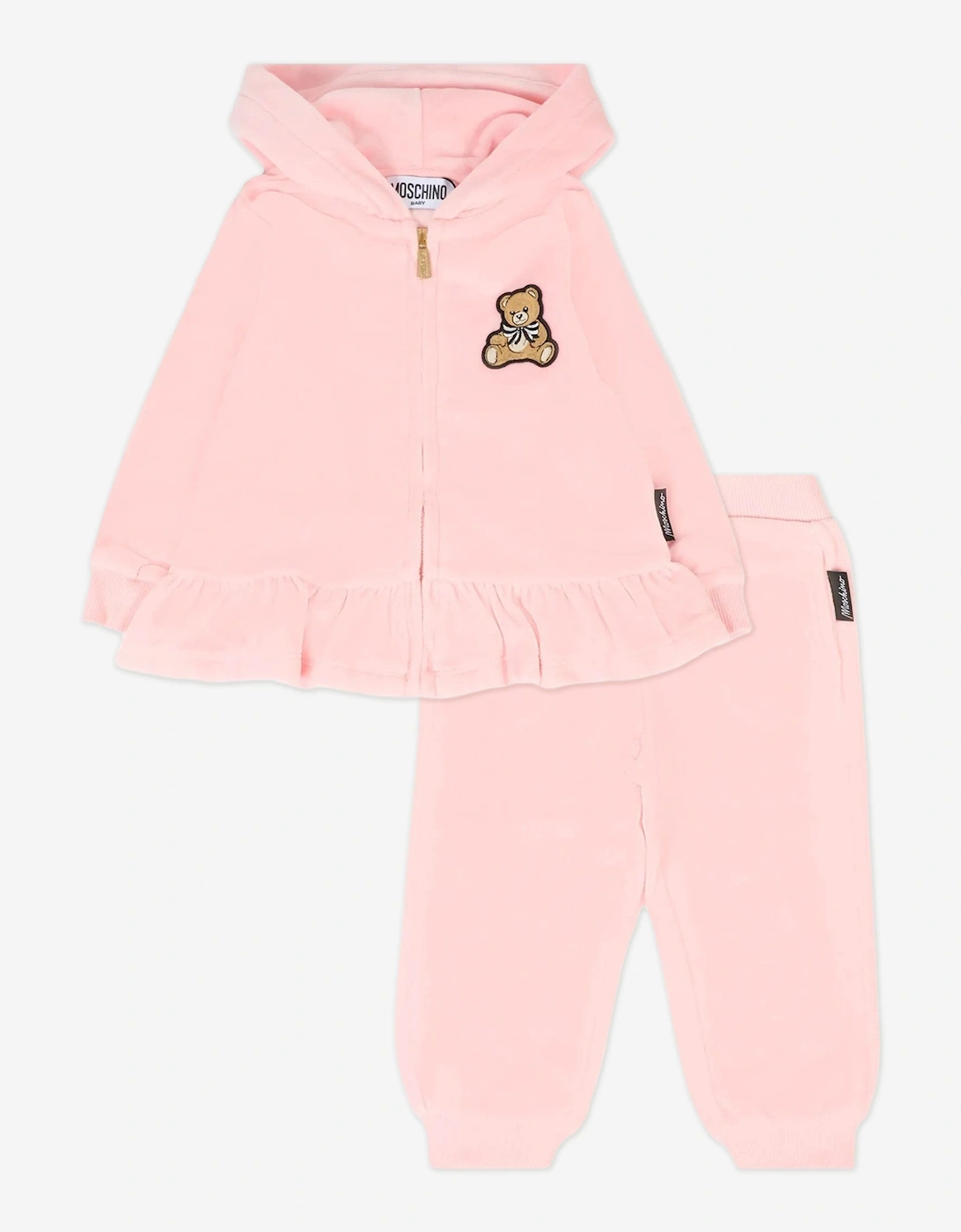 Baby Girls Teddy Bear Tracksuit in Pink, 5 of 4