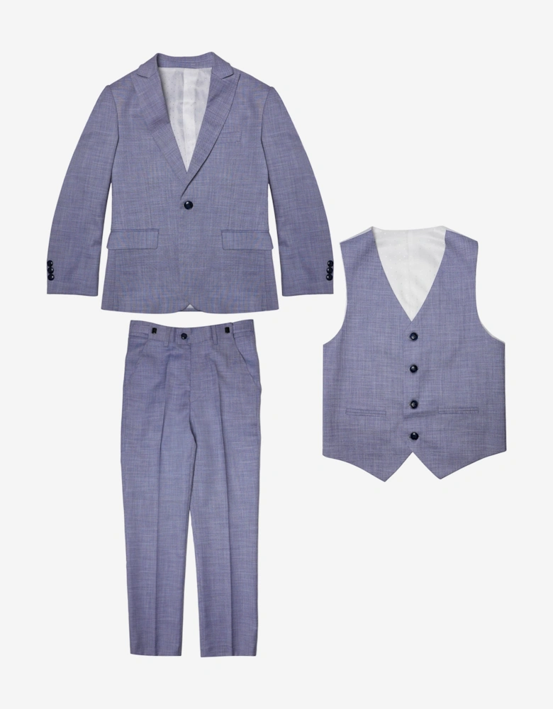 Romano Boys 3 Piece Suit in Blue