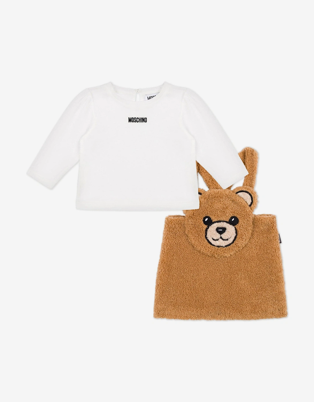 Baby Girls T-Shirt and Bear Dress Set in Brown, 5 of 4