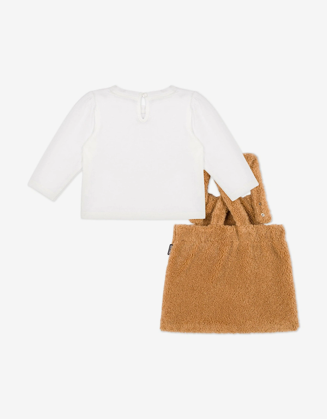 Baby Girls T-Shirt and Bear Dress Set in Brown