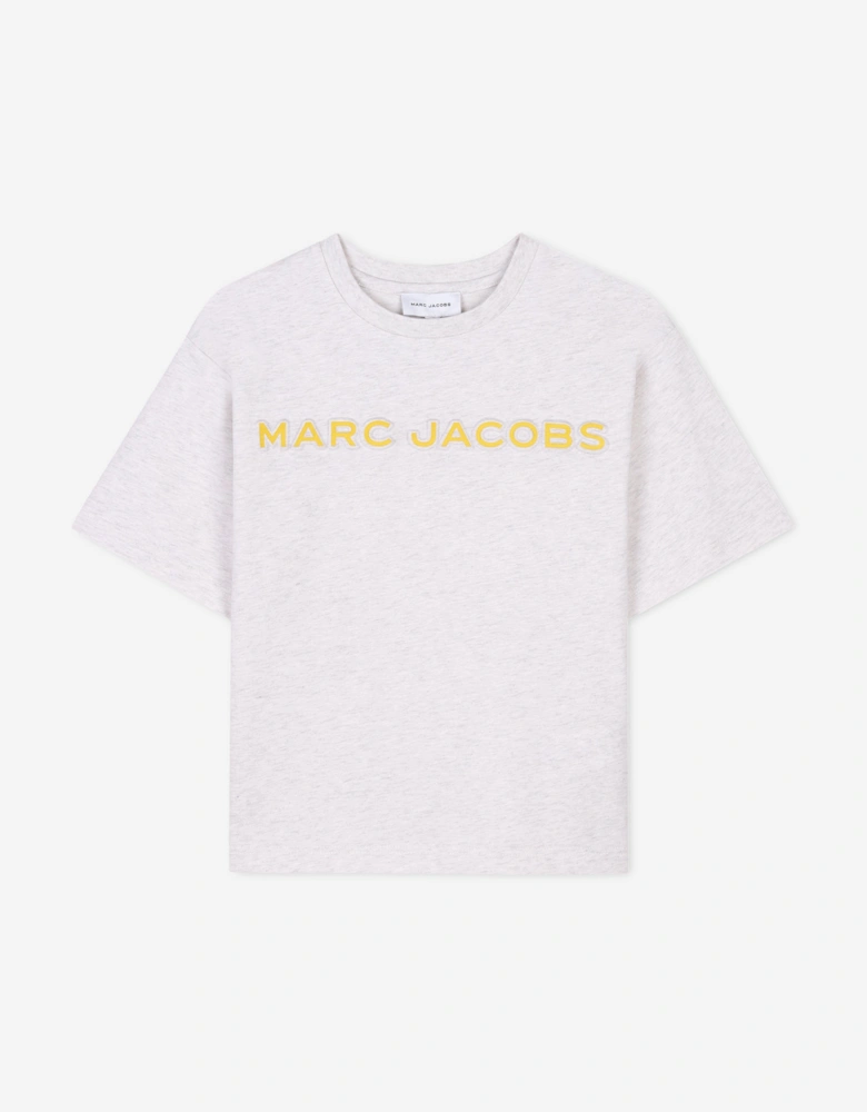 Boys Embossed Logo T-Shirt in Beige