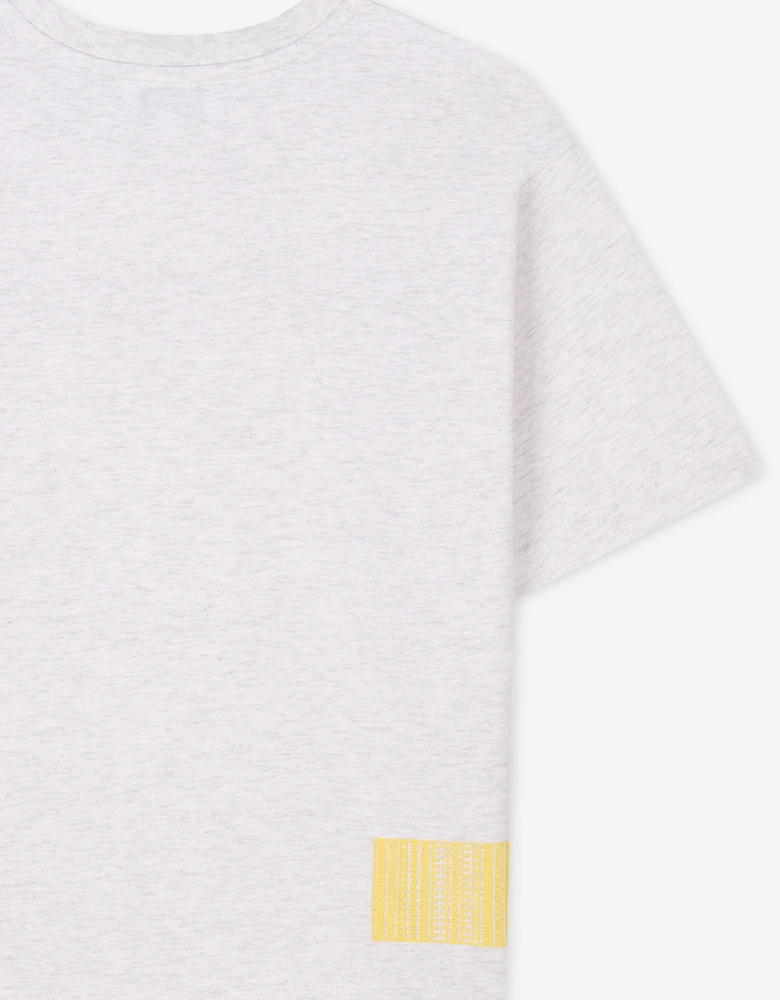 Boys Embossed Logo T-Shirt in Beige