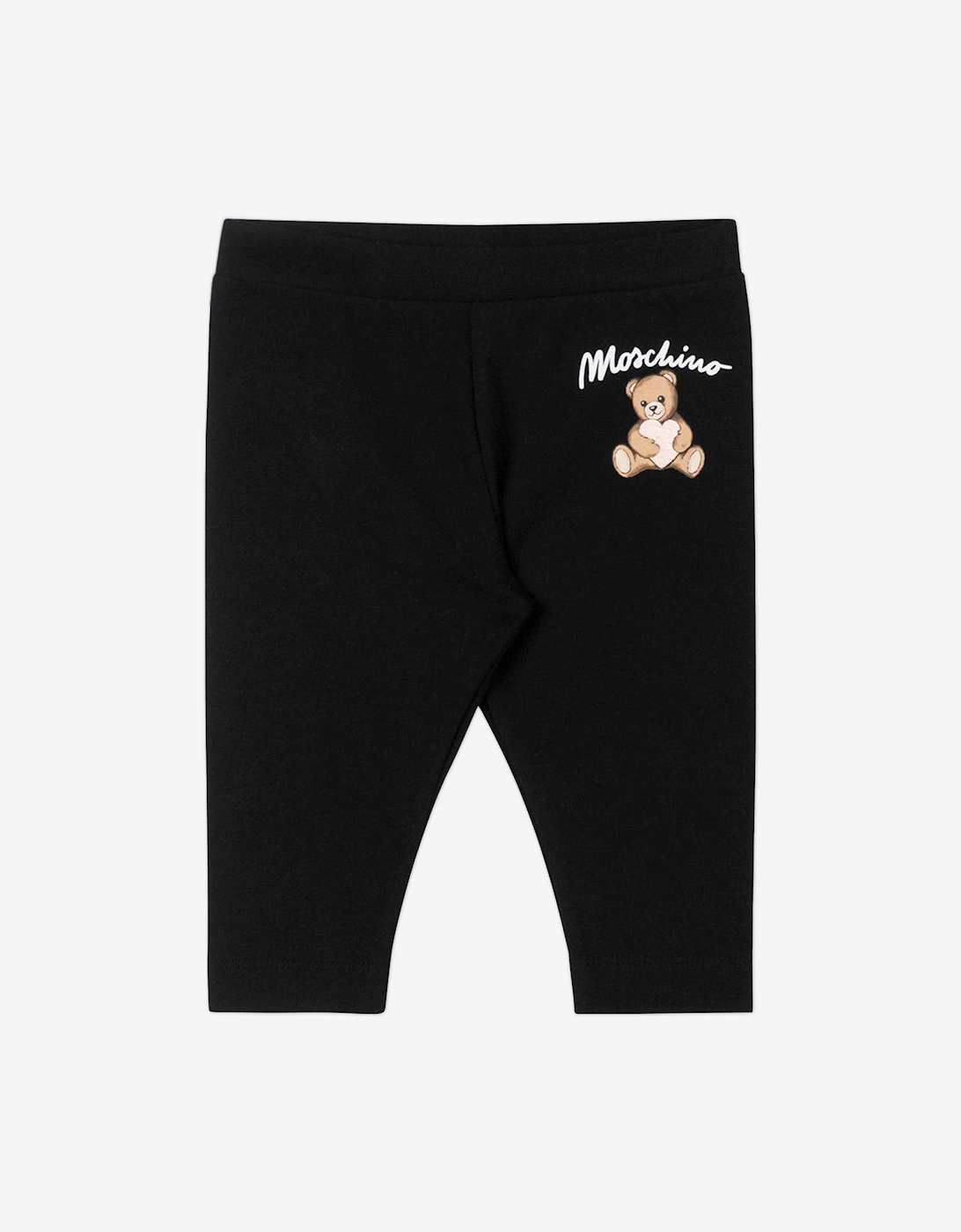 Baby Girls Teddy Bear Leggings Set in Black