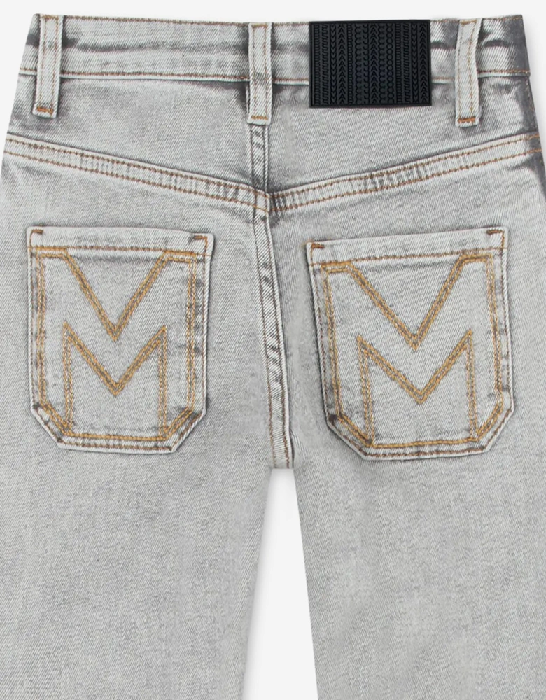 Boys Logo Pocket Jeans in Black