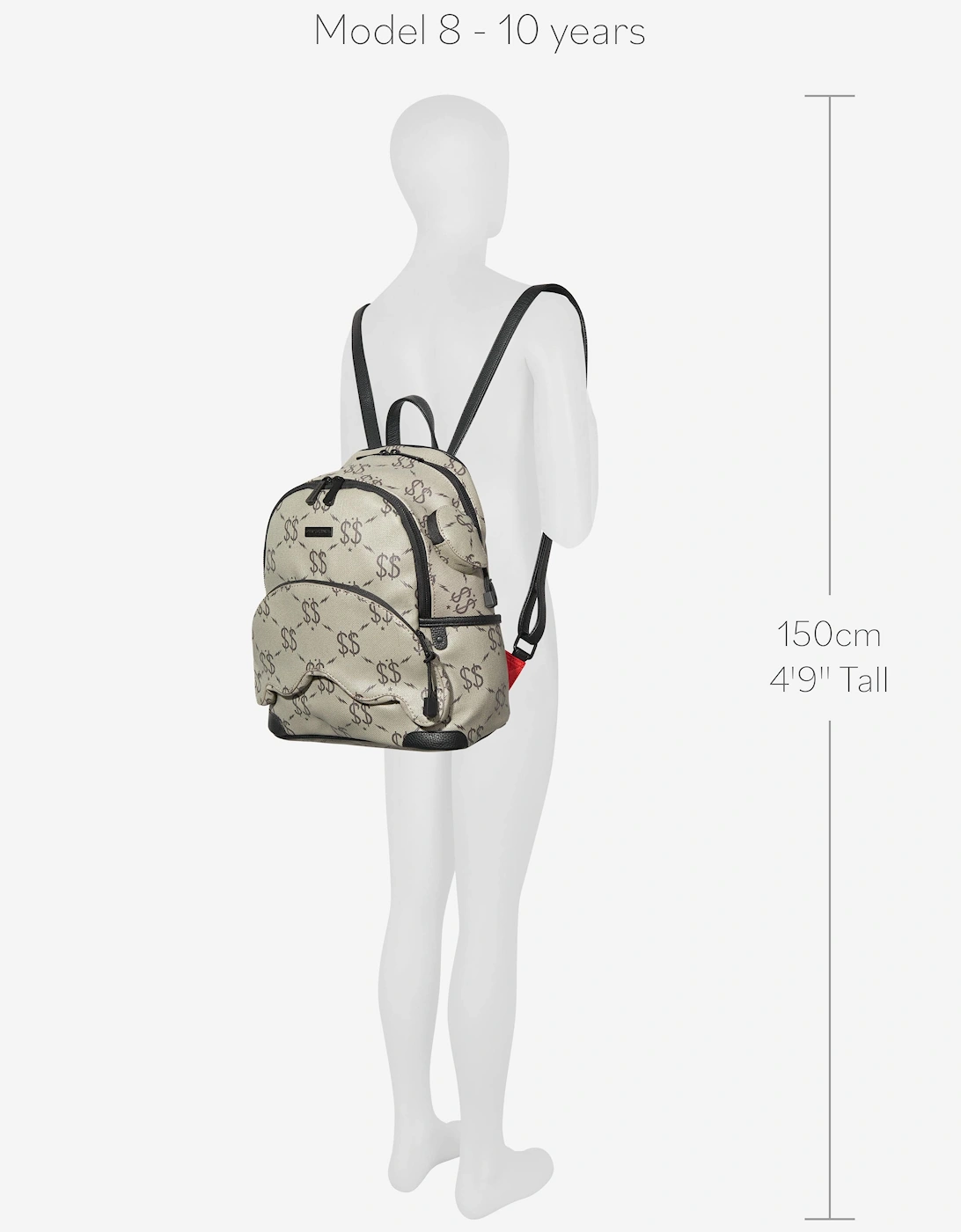 Kids Double Money Savage Backpack in Grey (46cm)