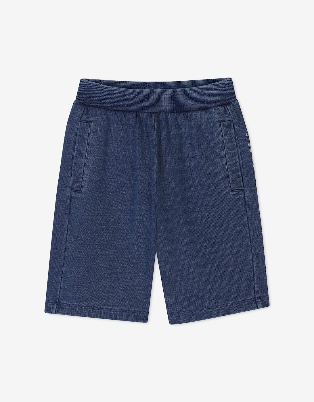 Boys Chambray Pocket Bermuda Shorts in Blue, 5 of 4