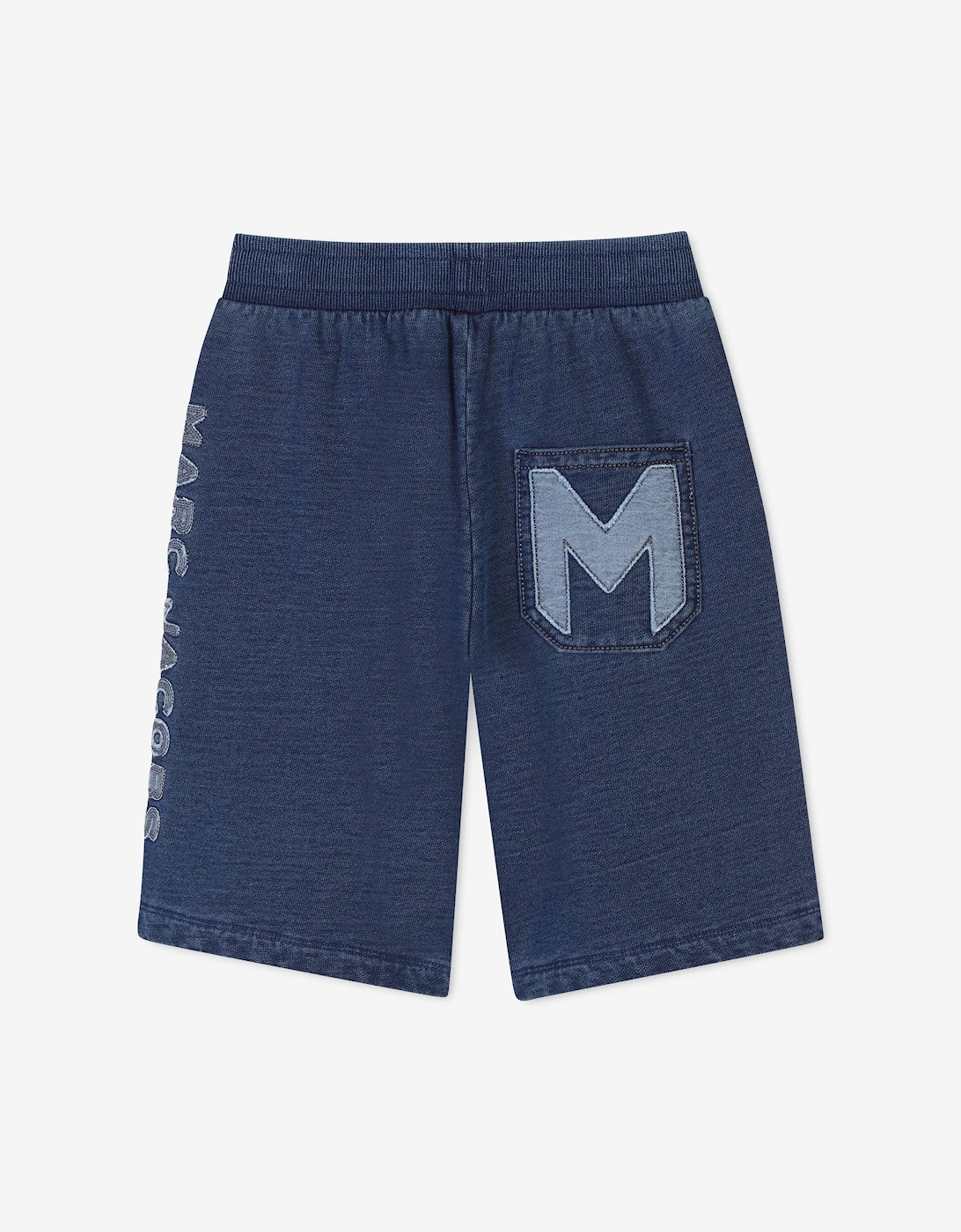 Boys Chambray Pocket Bermuda Shorts in Blue
