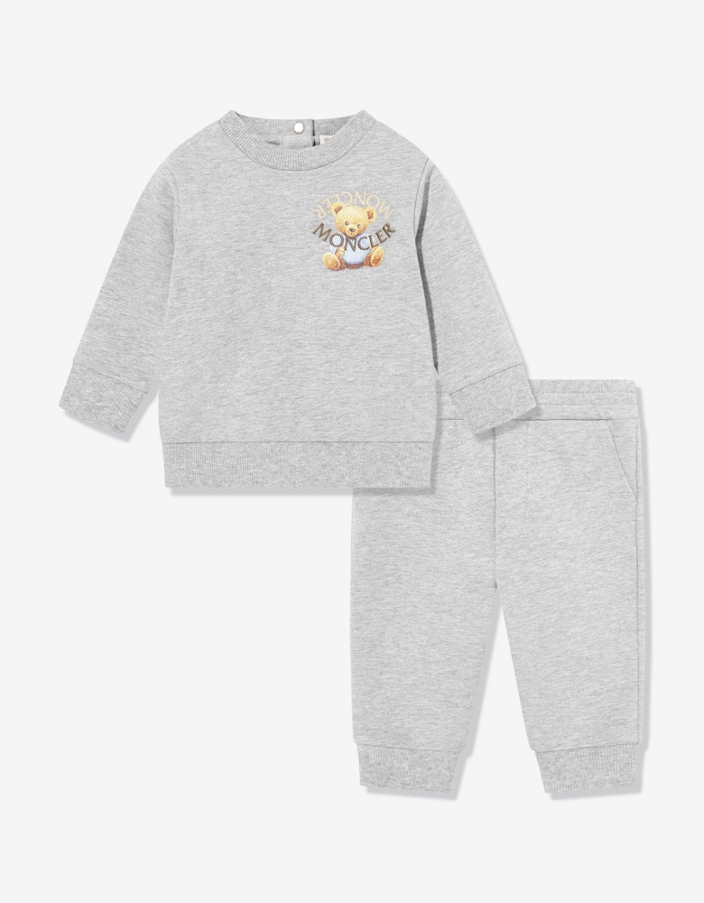 Baby Boys Teddy Bear Tracksuit in Grey