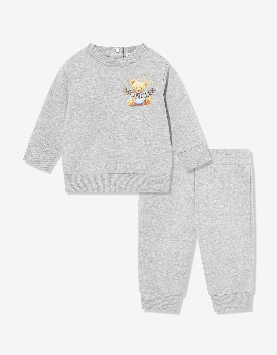 Baby Boys Teddy Bear Tracksuit in Grey, 5 of 4