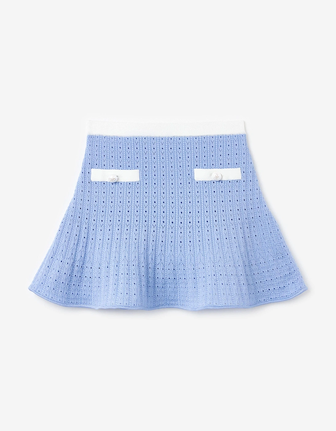 Girls Pointelle Skirt in Blue, 5 of 4