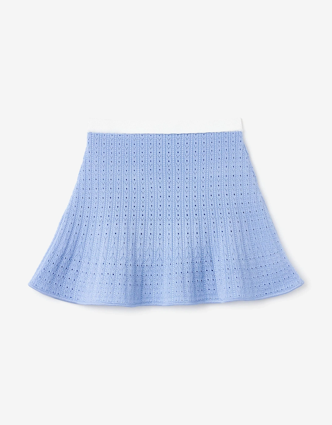 Girls Pointelle Skirt in Blue