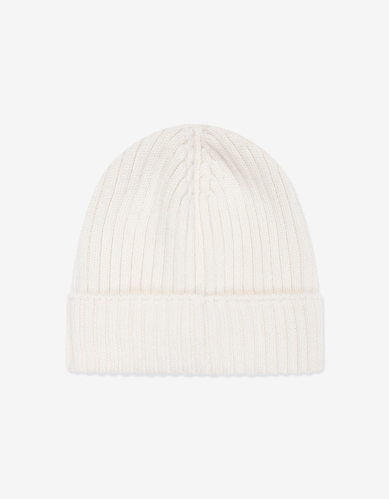 Enfant Girls Wool Beanie Hat in Ivory