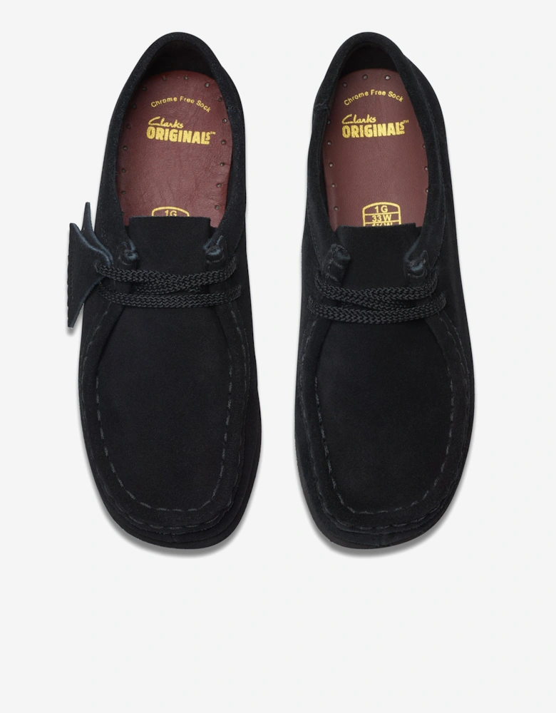 Kids Suede Wallabee Shoes in Black