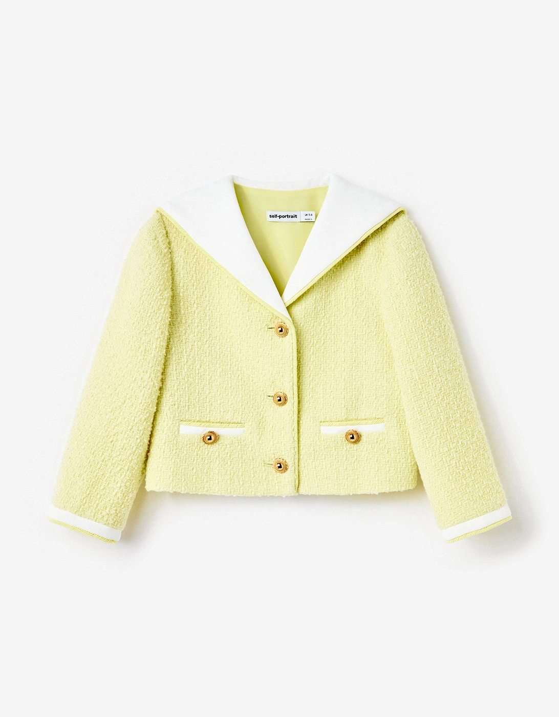 Girls Boucle Jacket in Yellow, 5 of 4