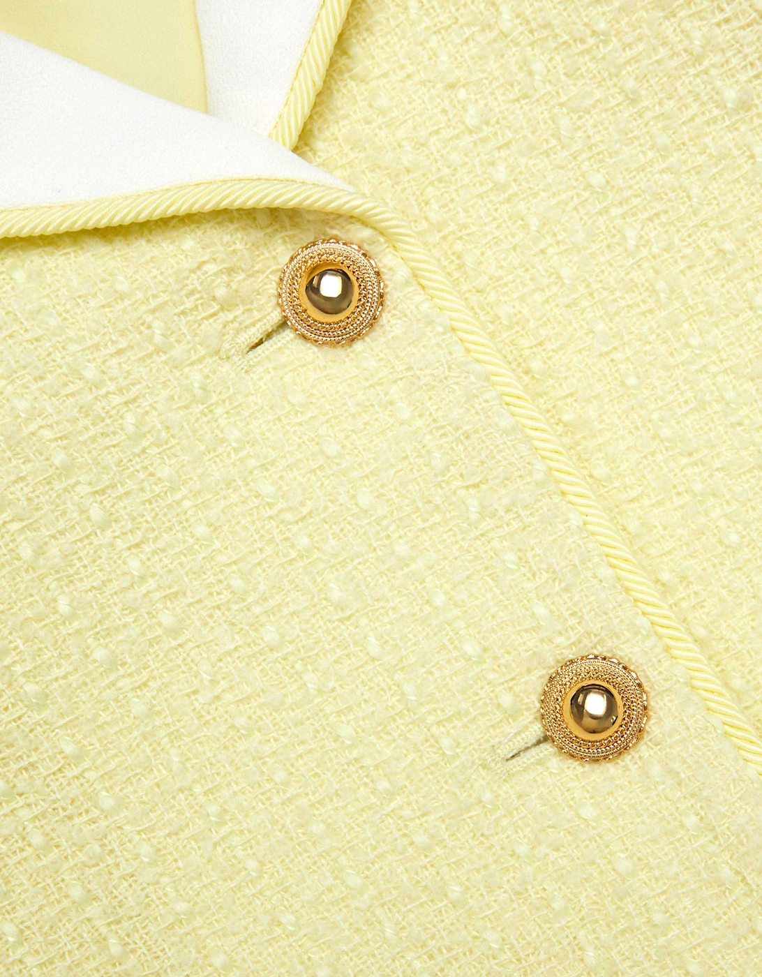 Girls Boucle Jacket in Yellow