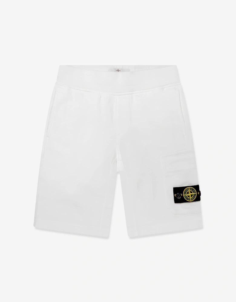 Boys Logo Pocket Shorts in White
