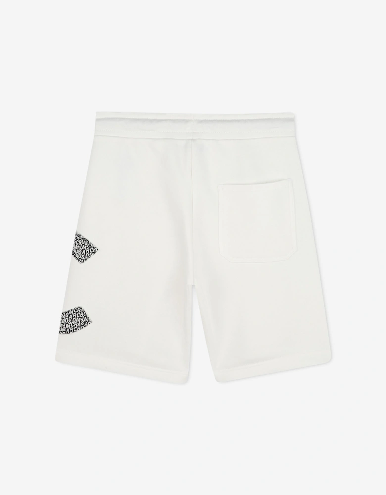 Boys Logo Bermuda Shorts in Ivory