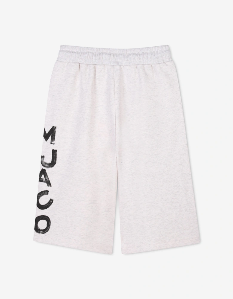 Boys Logo Bermuda Shorts in Beige