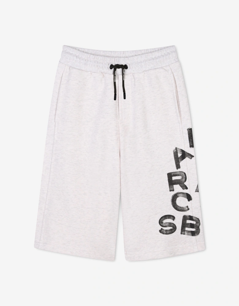 Boys Logo Bermuda Shorts in Beige