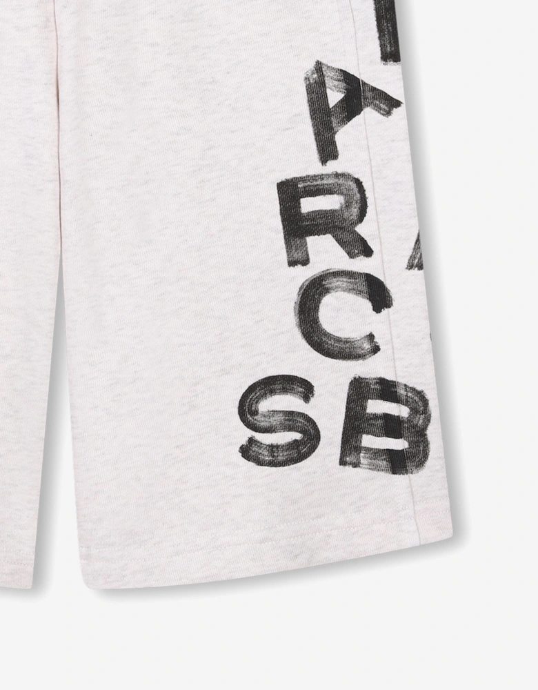 Boys Logo Bermuda Shorts in Beige
