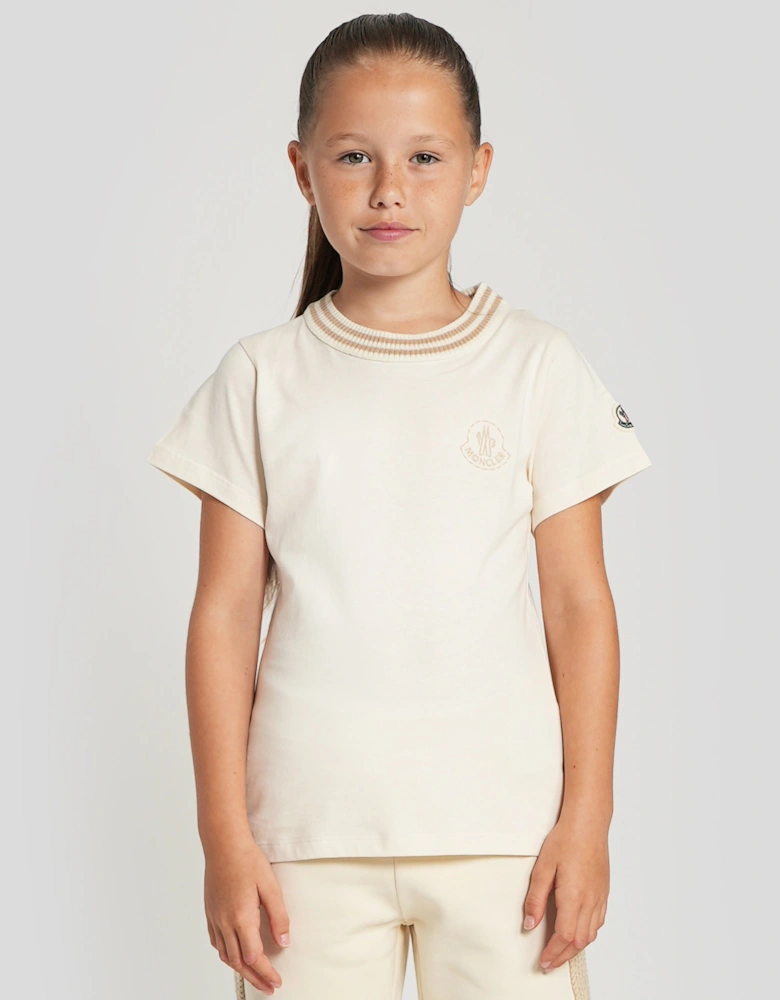 Enfant Girls Logo T-Shirt in Ivory