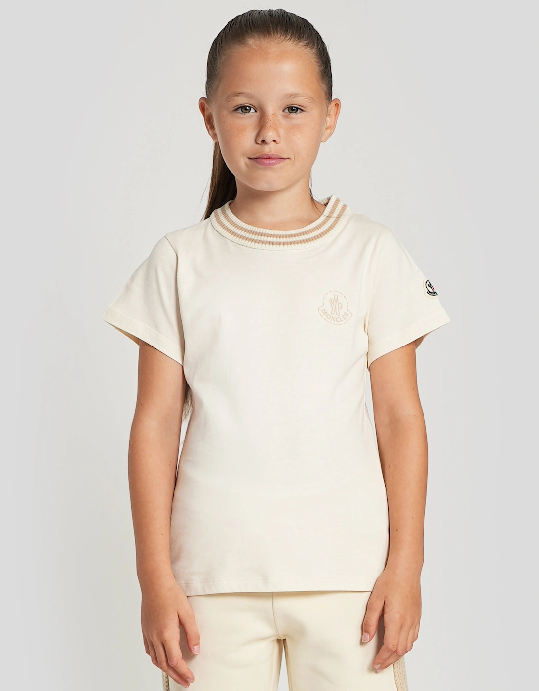 Enfant Girls Logo T-Shirt in Ivory, 5 of 4