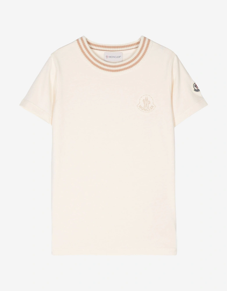 Enfant Girls Logo T-Shirt in Ivory