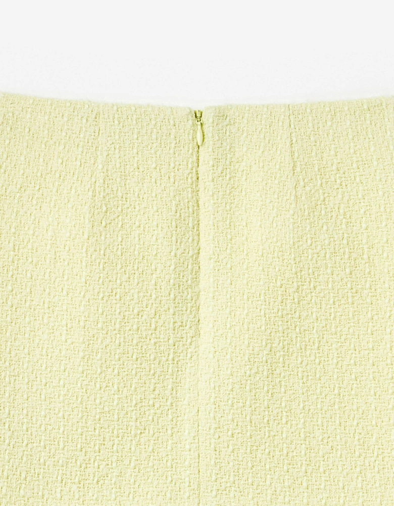 Girls Boucle Skirt in Yellow