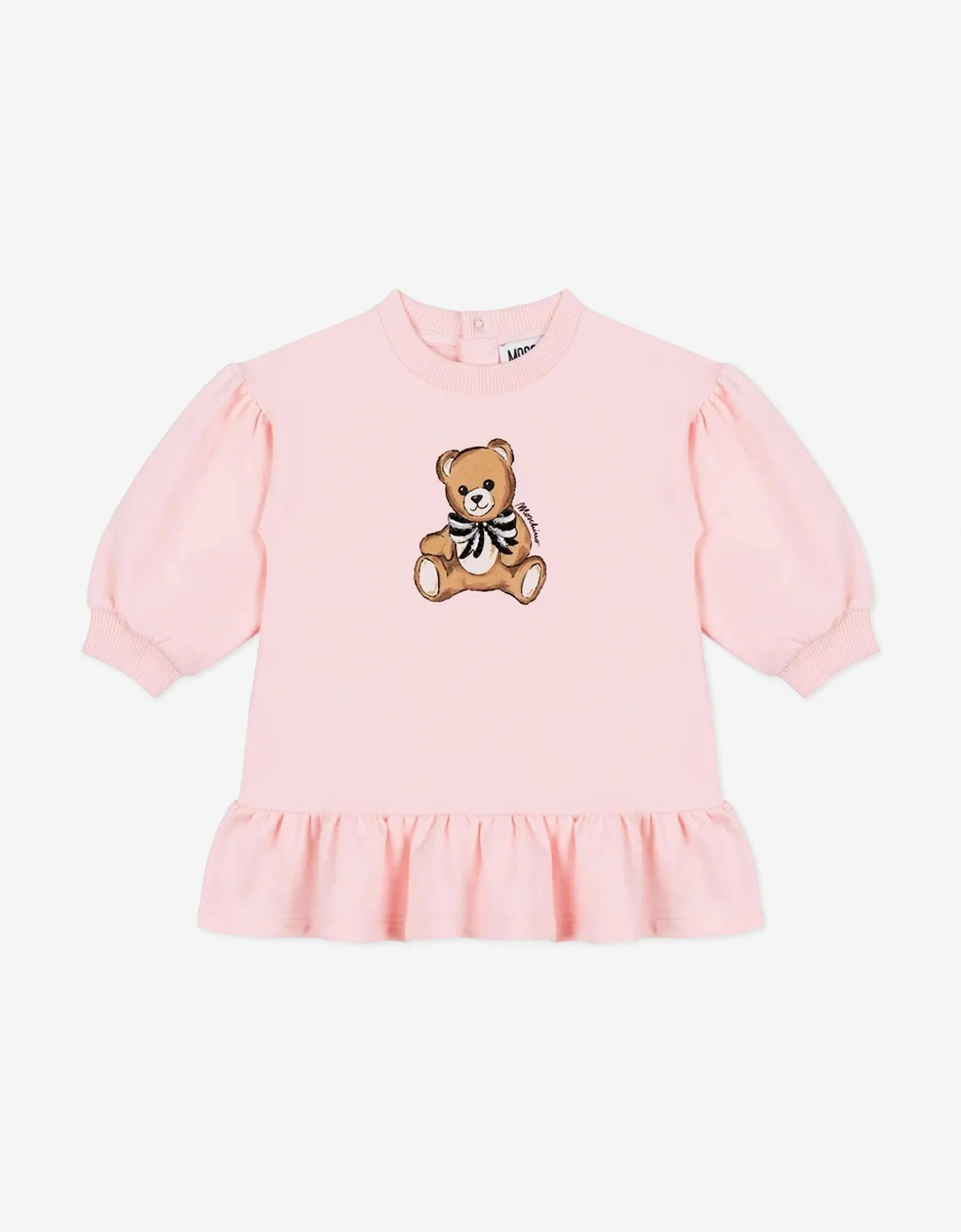Baby Girls Teddy Bear Sweater Dress in Pink, 5 of 4