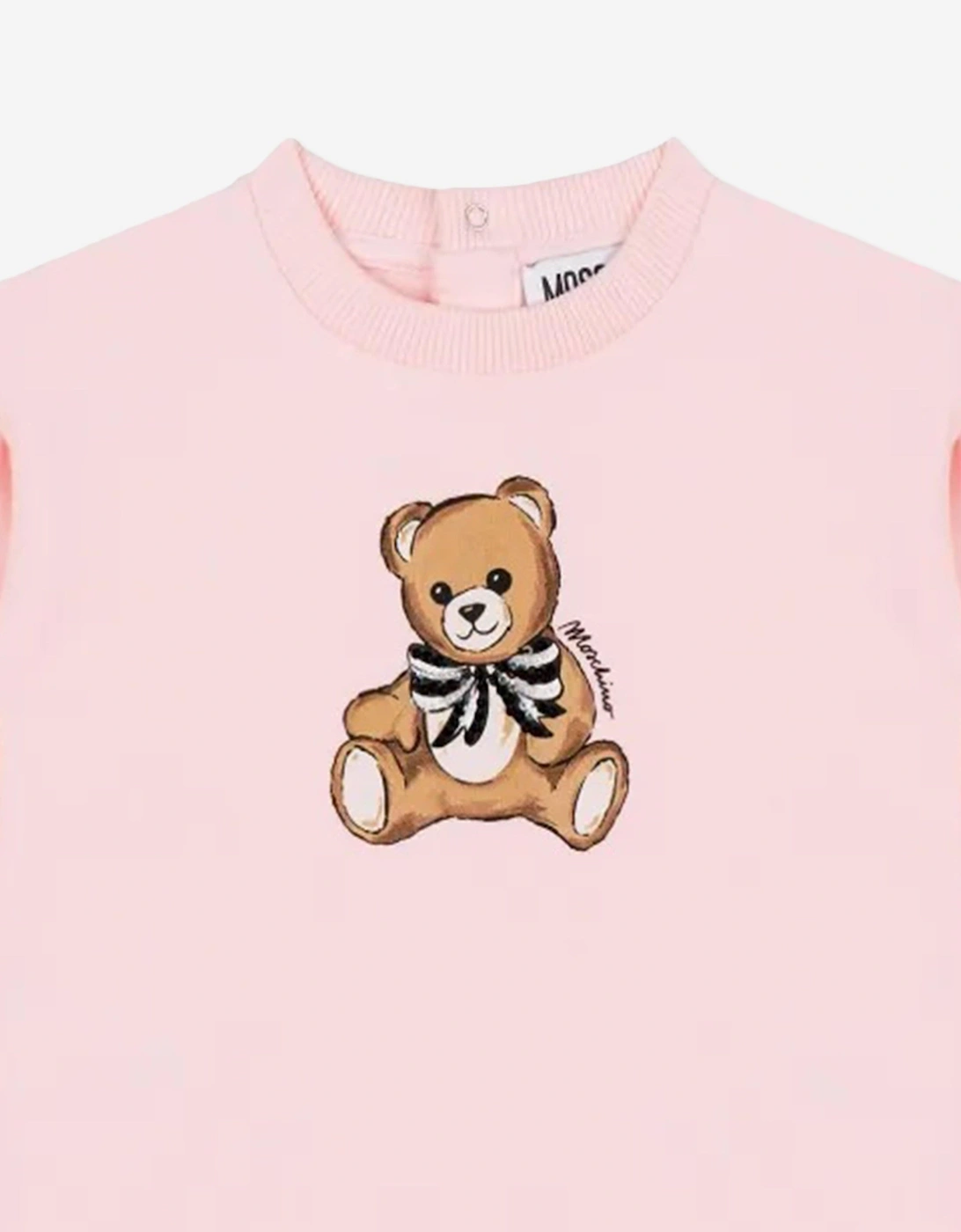 Baby Girls Teddy Bear Sweater Dress in Pink