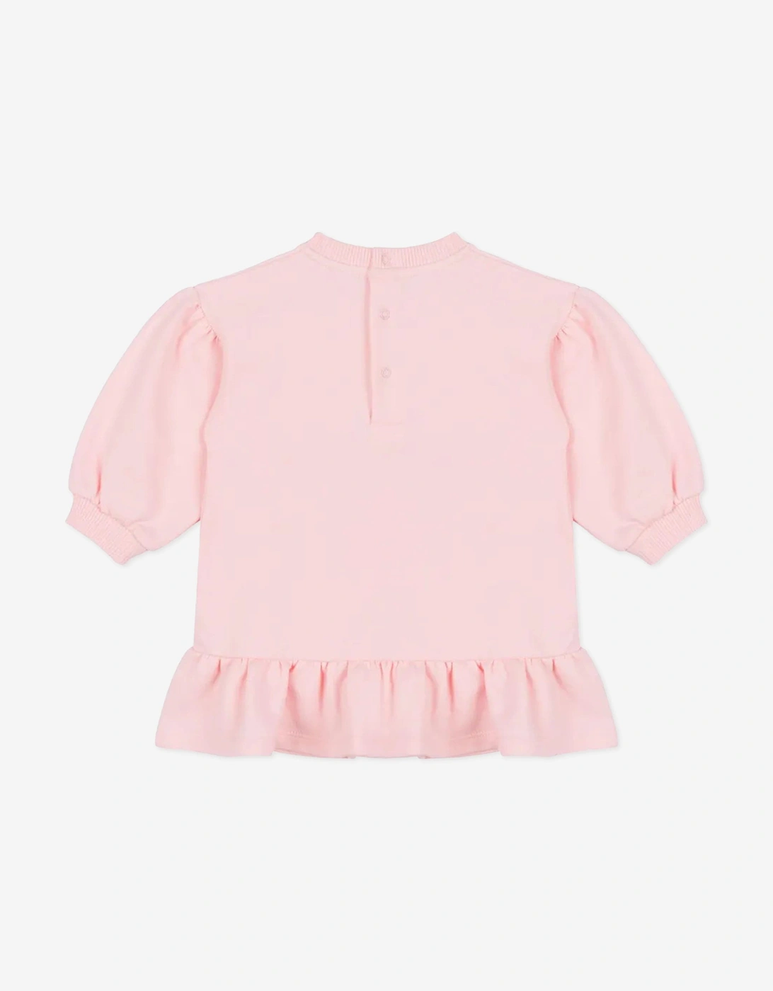 Baby Girls Teddy Bear Sweater Dress in Pink