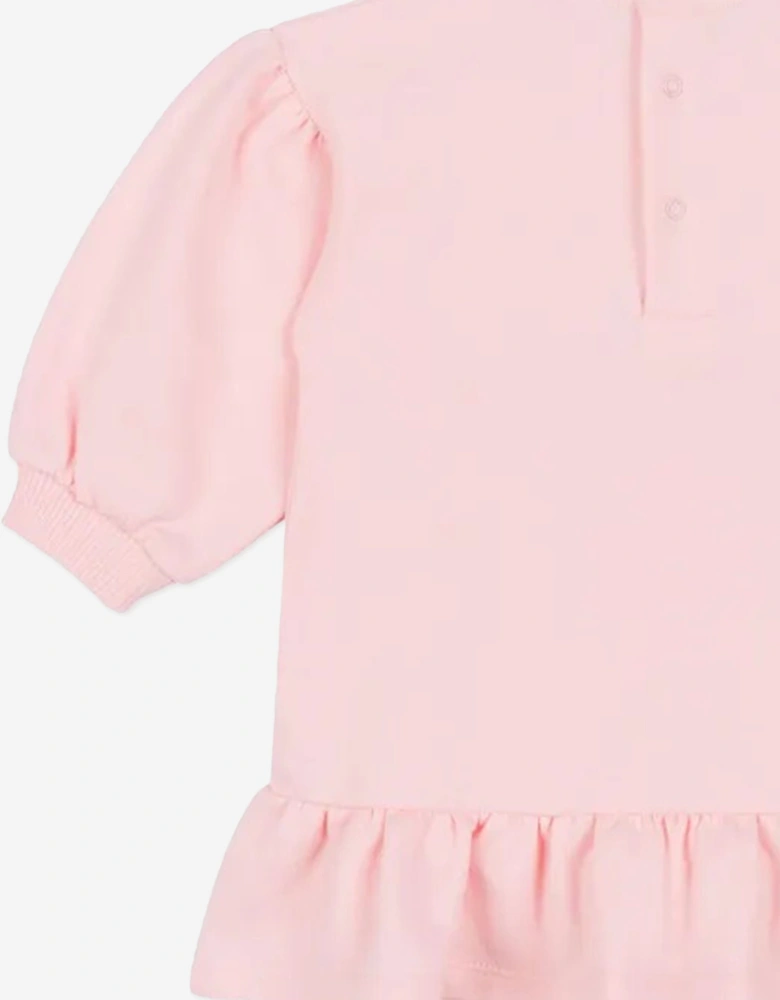 Baby Girls Teddy Bear Sweater Dress in Pink
