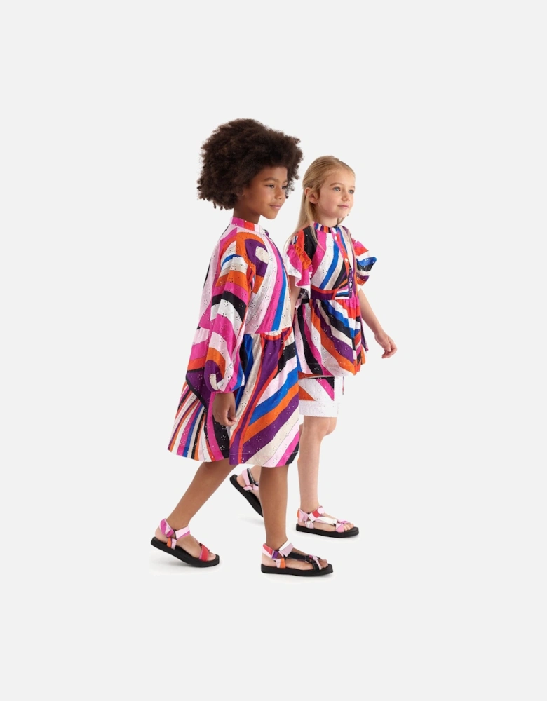Girls Iride Woven Dress in Multicolour