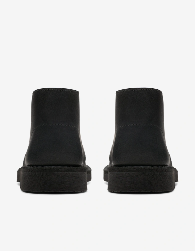 Kids Leather Desert Boots in Black