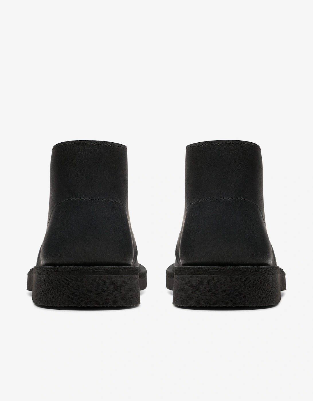 Kids Leather Desert Boots in Black