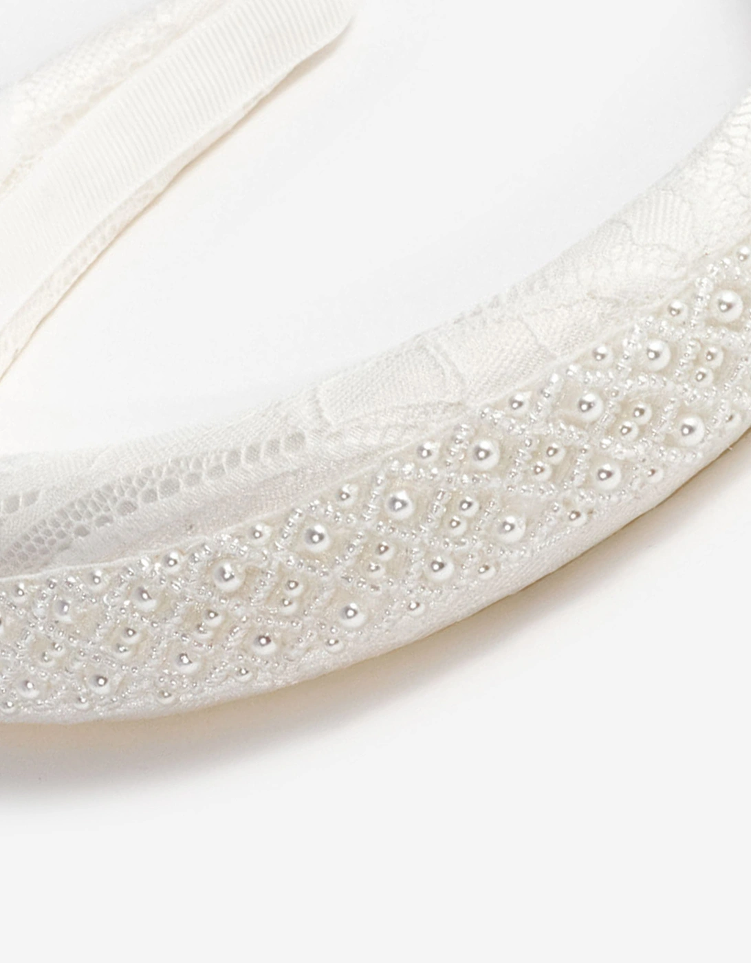 Girls Lace Headband in White